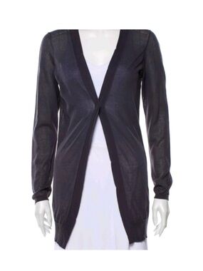 Brunello Cucinelli navy blue Open-Front Lightweight Cardigan